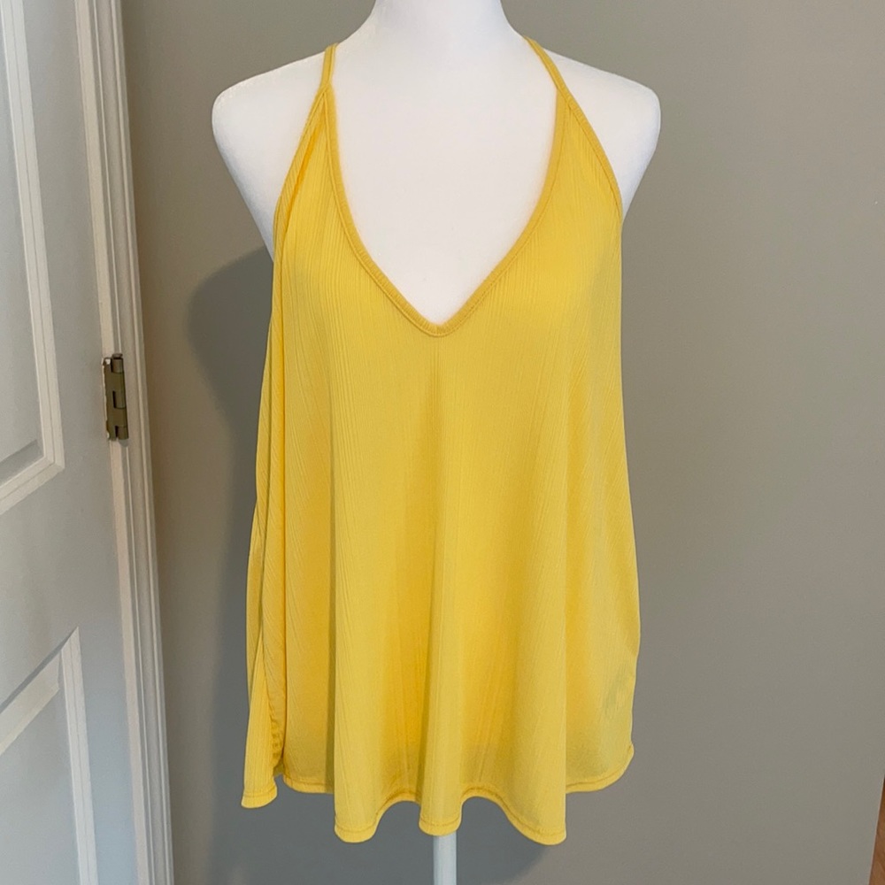 Yellow Free People Slinky Tank Top